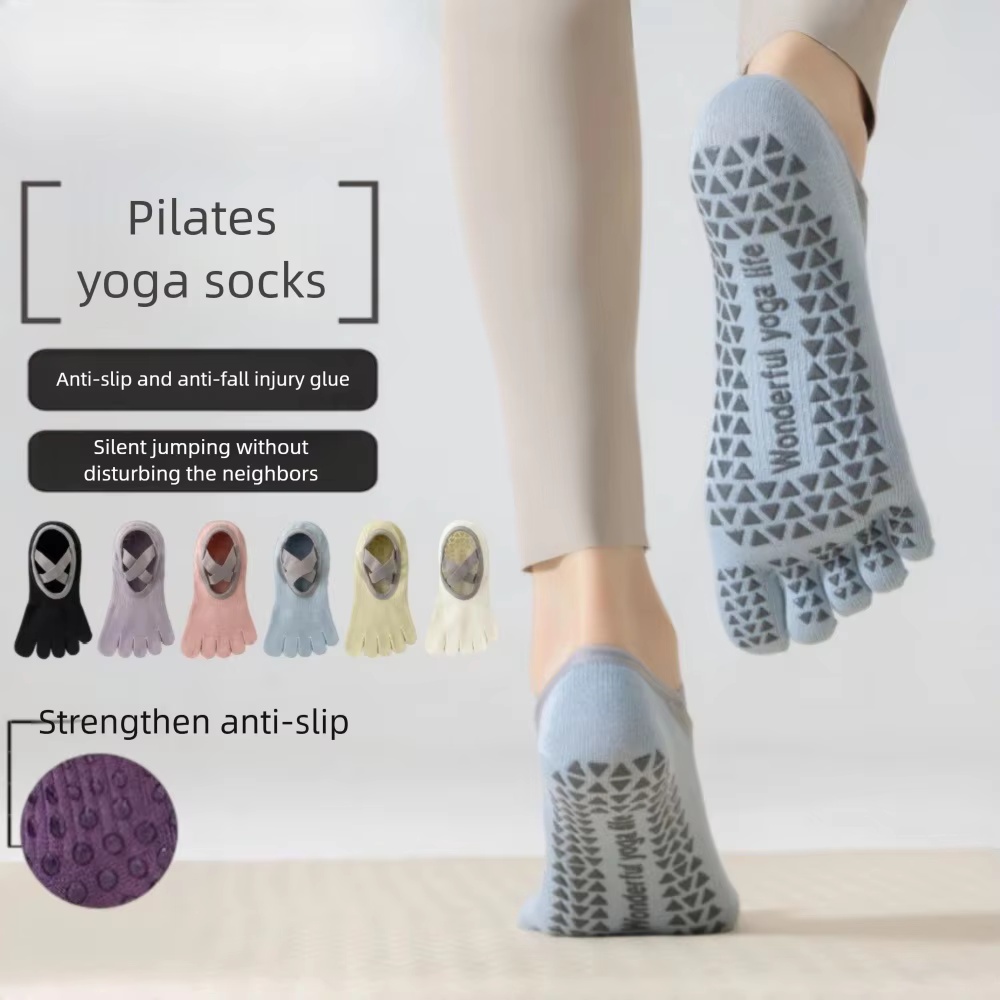 Women Cotton Five Toe Yoga Soc - Grip Sock Yoga review and price