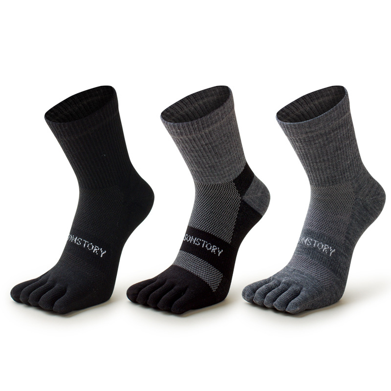 5 Pairs Thicken Warm Men Five  - Toe Sock Split review and price