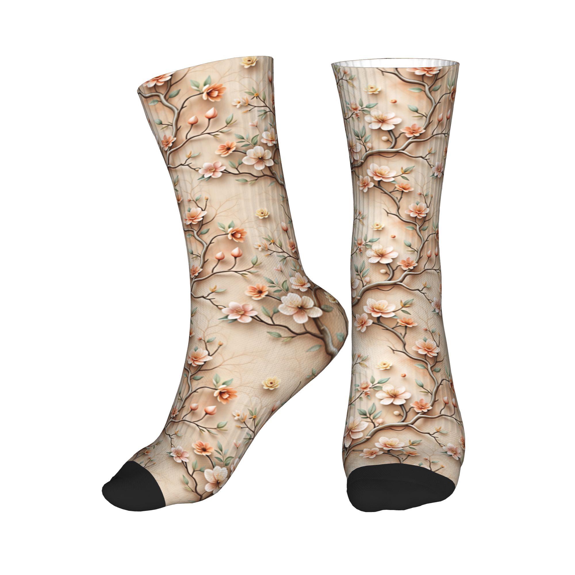 3D Clay Embossed Peach Magnoli - Dress Sock Men review and price