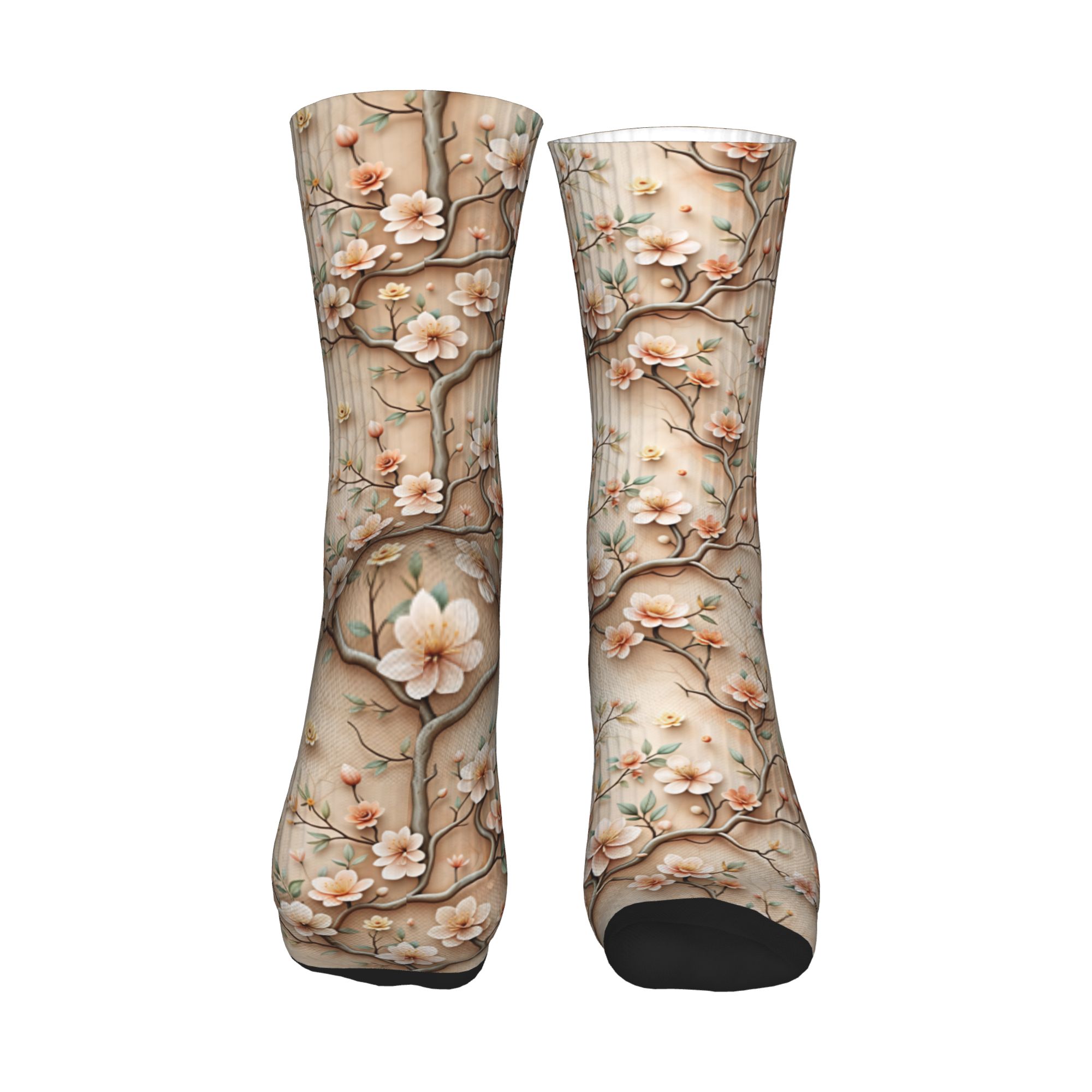 3D Clay Embossed Peach Magnoli - Dress Sock Men review and price