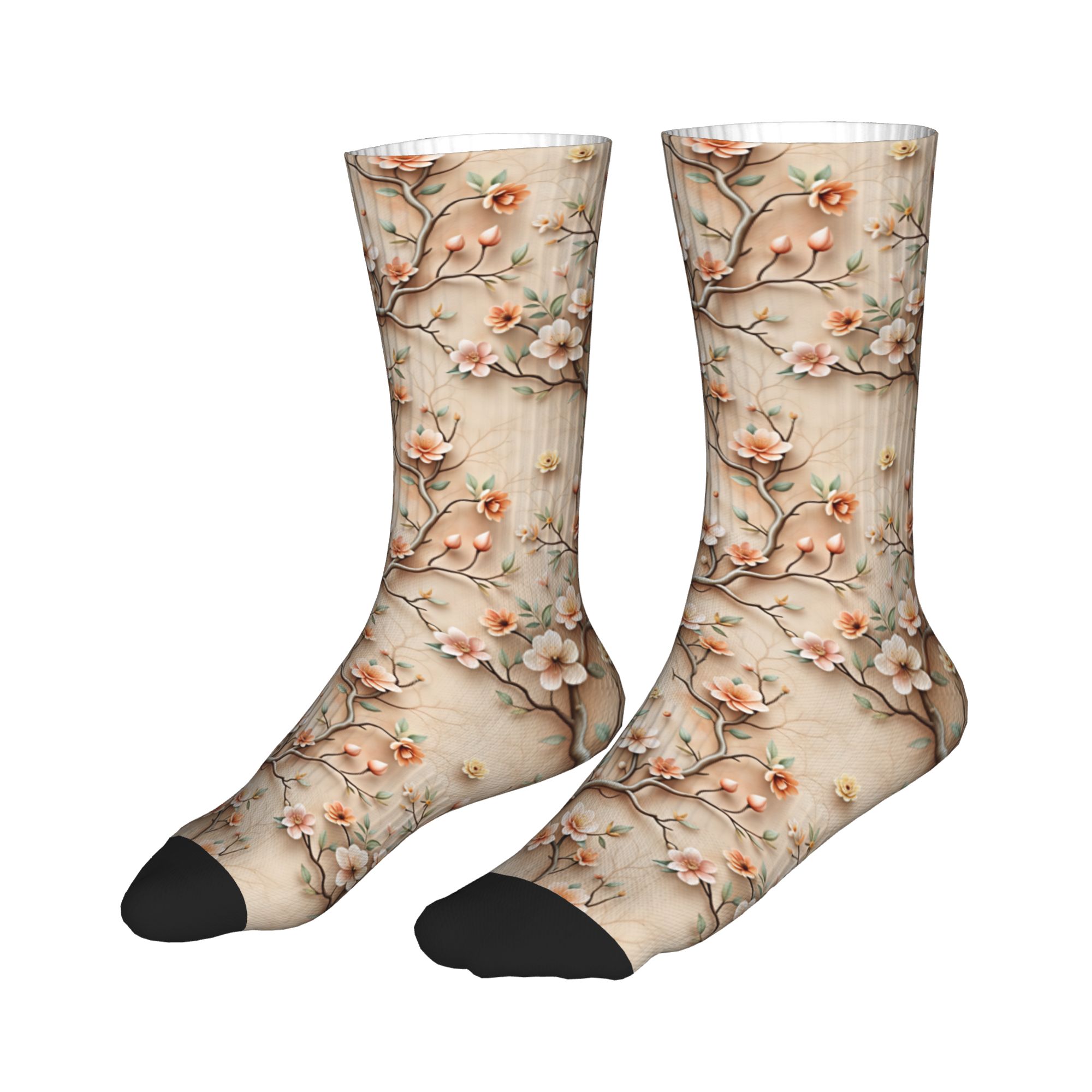 3D Clay Embossed Peach Magnoli - Dress Sock Men review and price