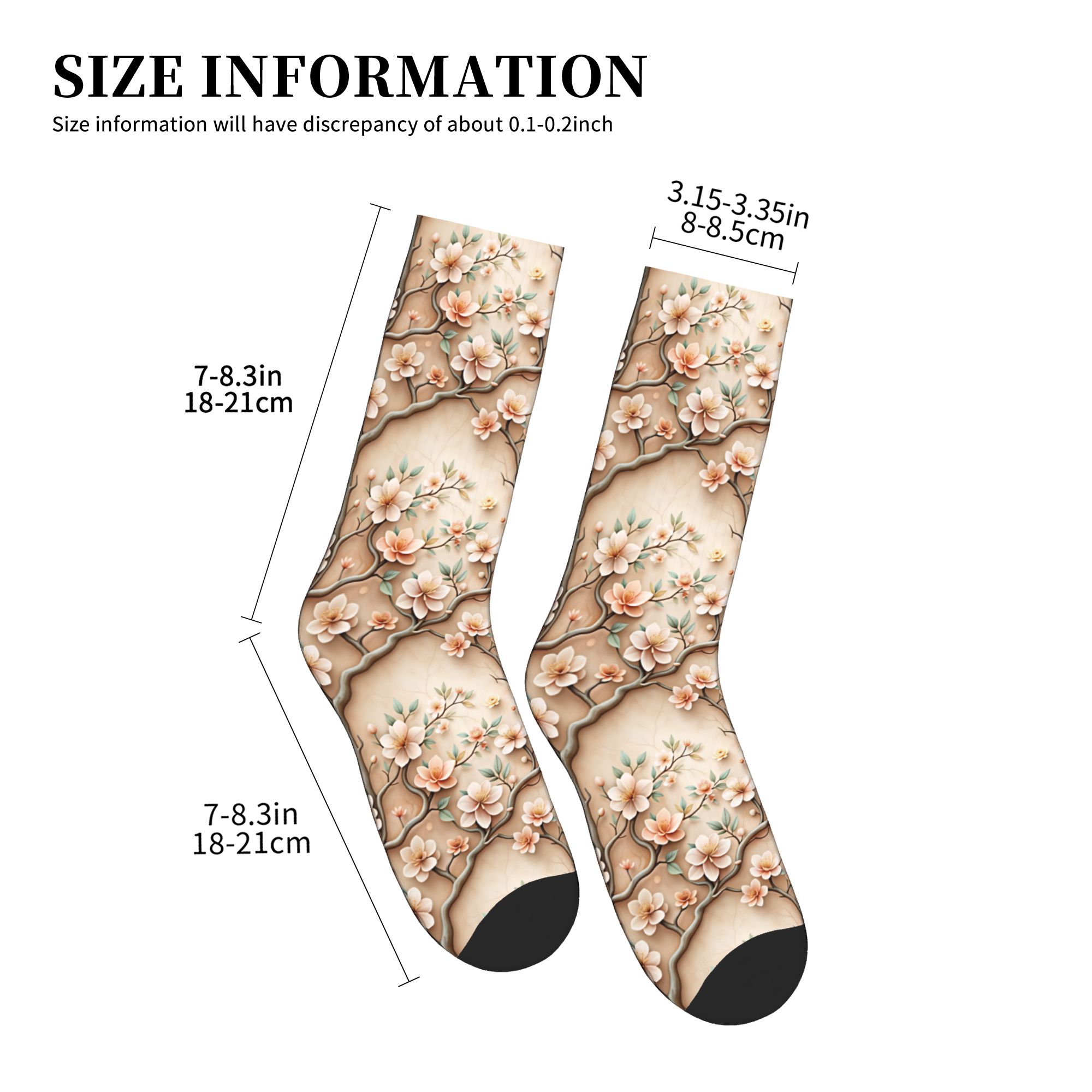 3D Clay Embossed Peach Magnoli - Dress Sock Men review and price