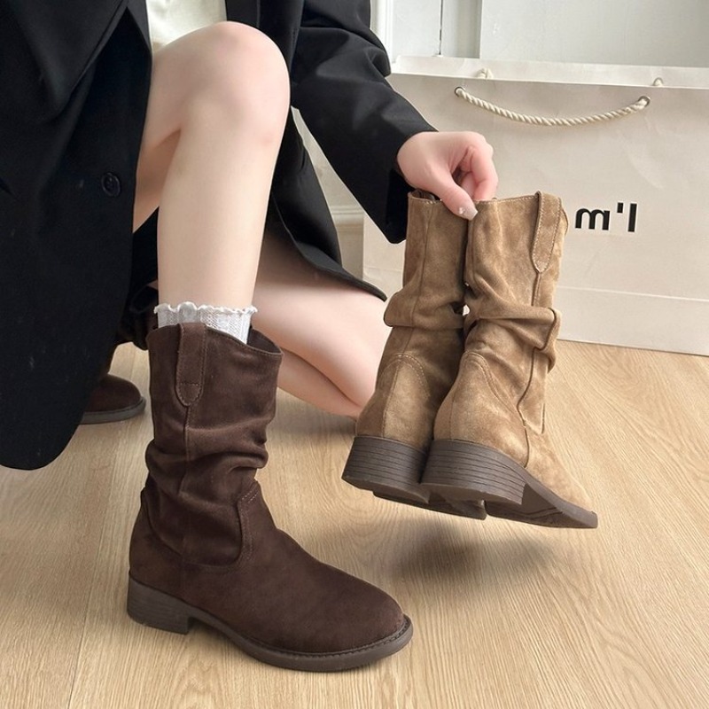 Women Slouchy Mid Calf Boots S - Boot Sock Slouchy review and price