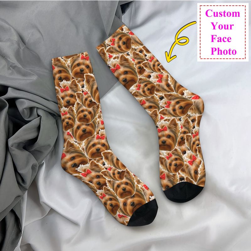 Cute Mens Personalized Dog Fac - Dress Sock Men review and price